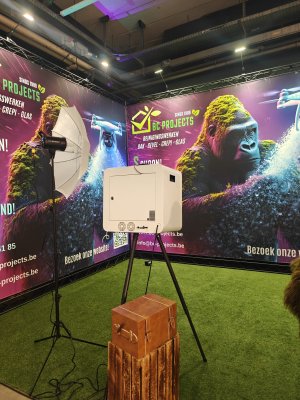 Photobooth op bouwbeurs